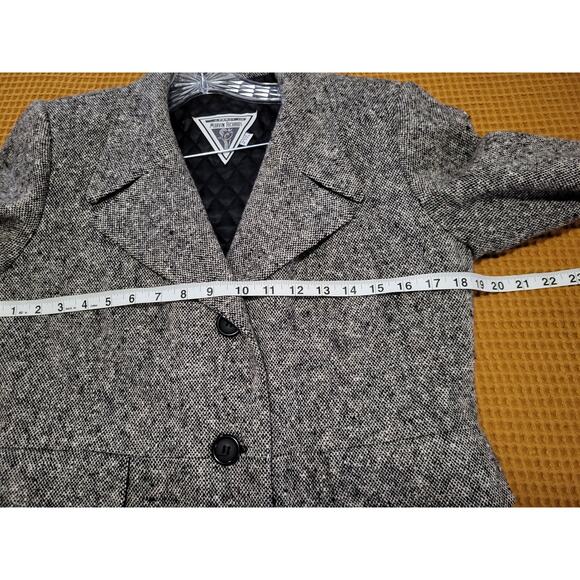 J Percy for Marvin Richards Made in USA Vintage Wool Coat Grey Classic Preppy 6 - Picture 5 of 5